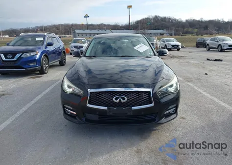 2014 Infiniti Q50 Hybrid Premium из США, поврежденный, VIN JN1AV7AR4EM700781